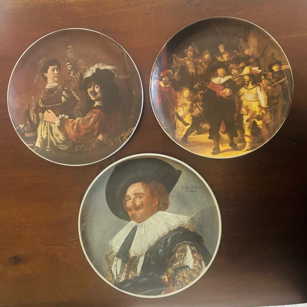 Decorate Plates! Rembrandt/Frans Halo- Set of THREE!